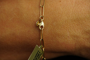 14k Clip Heart Bracelet