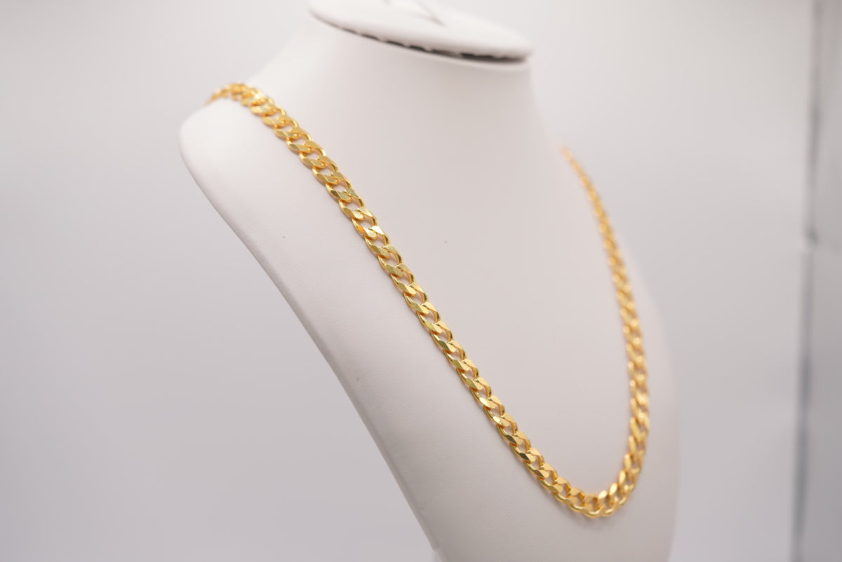 Silver Diamond Cut Chain - Bold Link