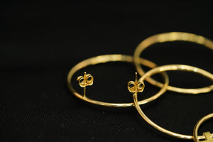 14k Double Circle Hoop