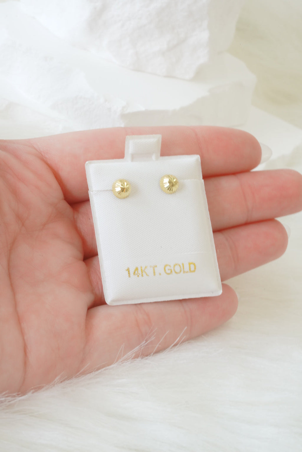 14k Baby Earrings - Plain Circles