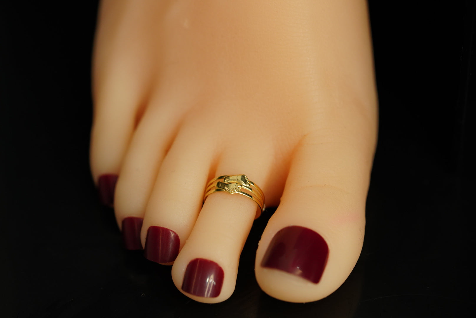 14k Open Cuff Feet Ring