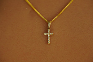 14k Diamond Cross Necklace