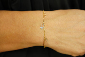 14k Love God Pendants Bracelet