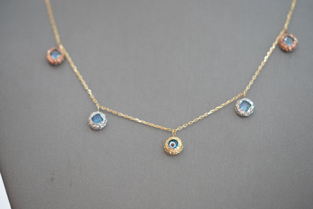 14k Women’s Necklace - Lucky Eyes