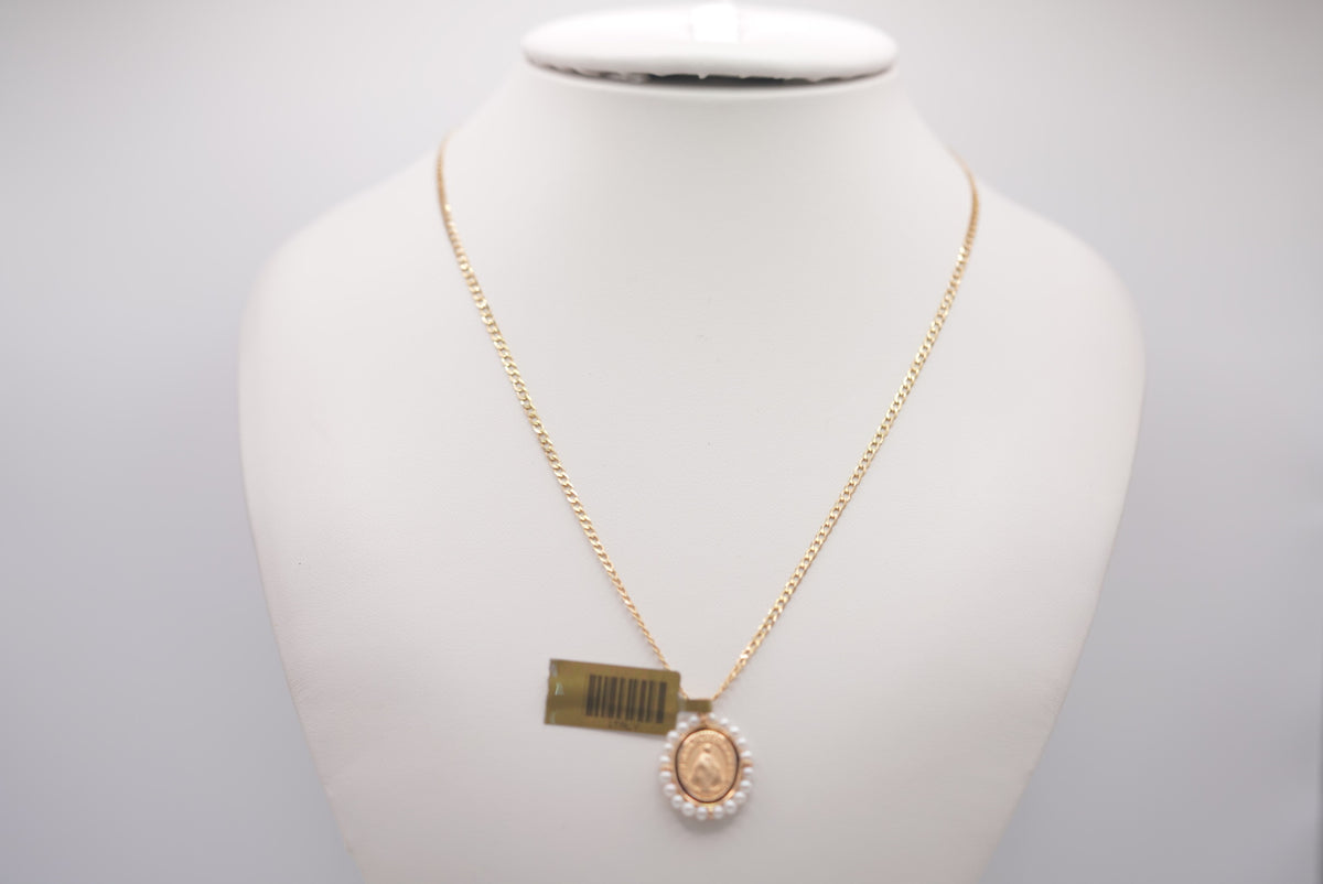 14k D Cut Chain with Pendant - Carry Your Faith