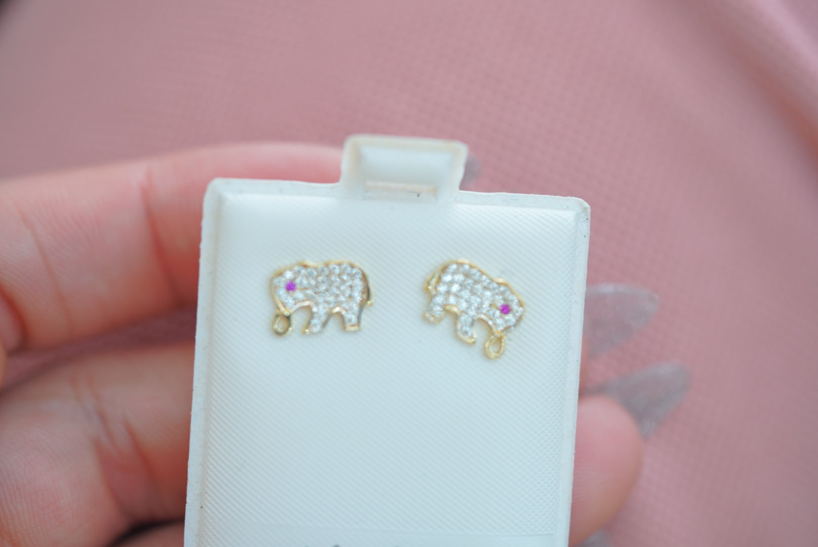 14k Earrings - Little Elephants