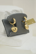 14k Hoops - Locked Hearts