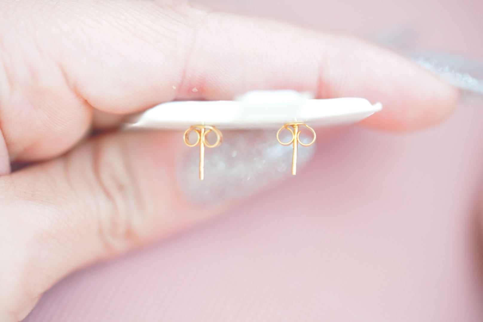 14k Earrings - Red Hearts