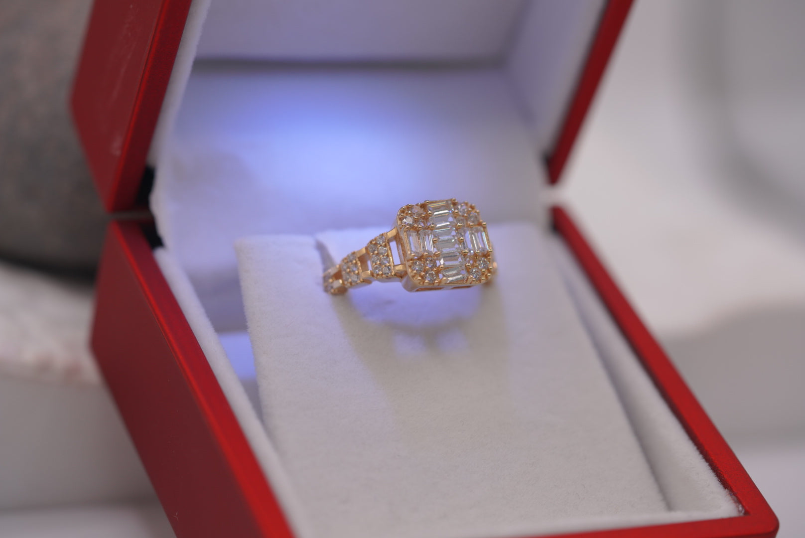 14k Engagement Ring - Bold Square