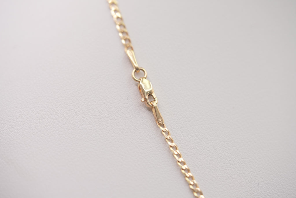 14k D Cut Chain with Pendant - Carry Your Faith