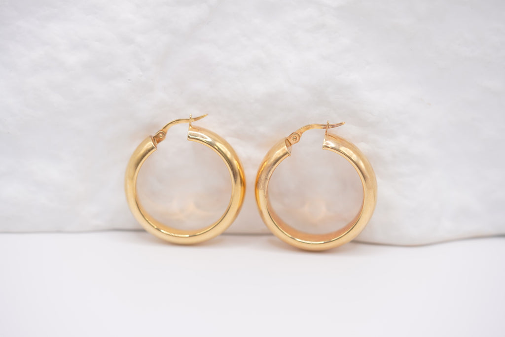 14k Hoop Earrings - Eternal Loop
