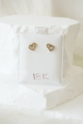 18k Baby Earrings - Abstract Hearts