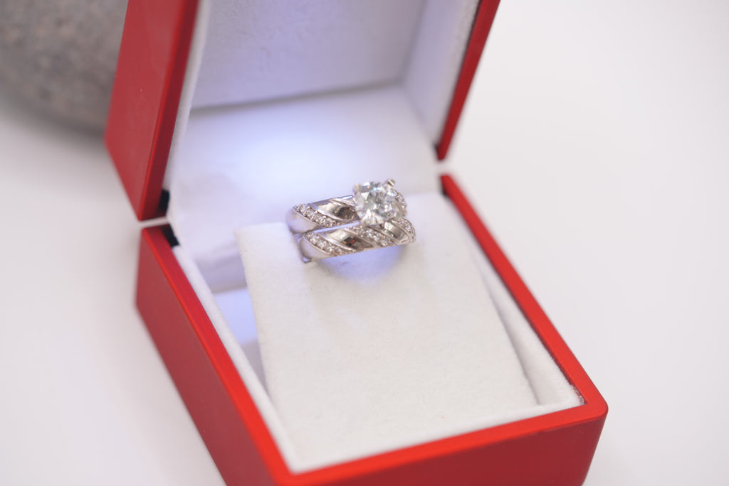 14k Engagement Rings - Duo White