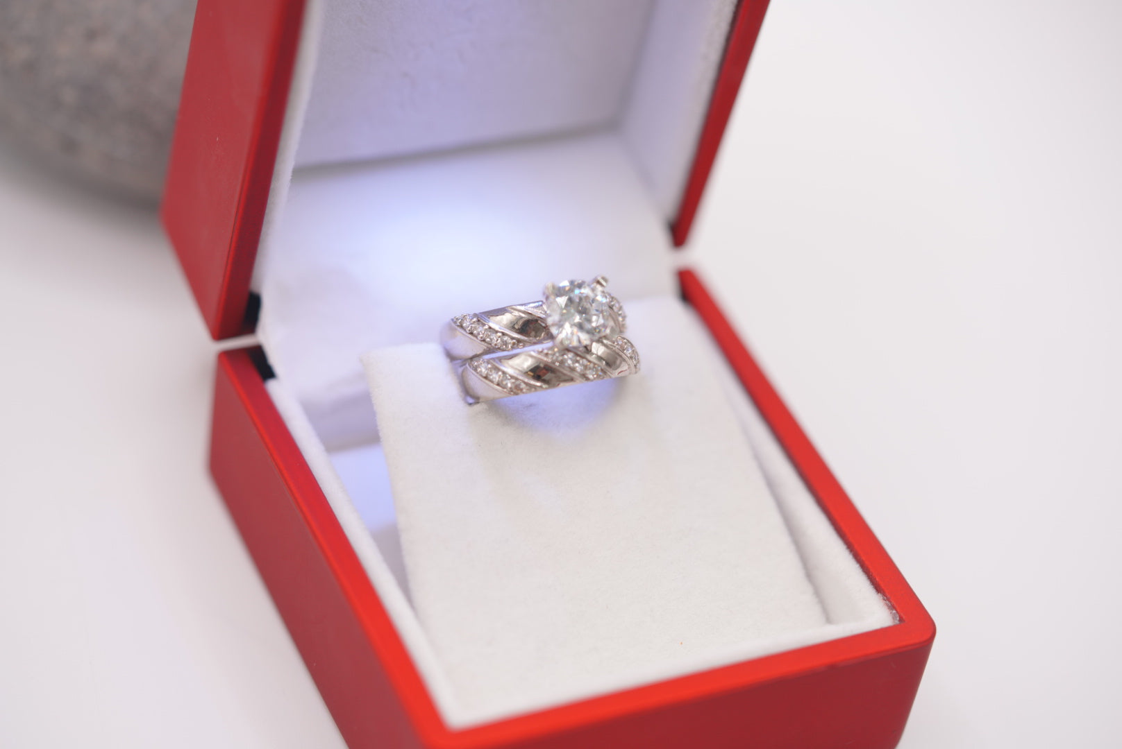 14k Engagement Rings - Duo White