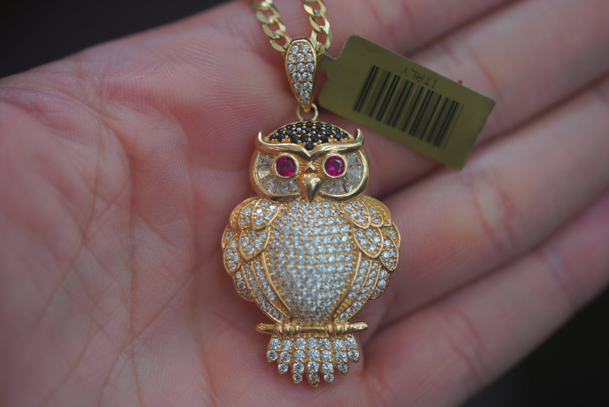 14k Pendant - Owl Watch