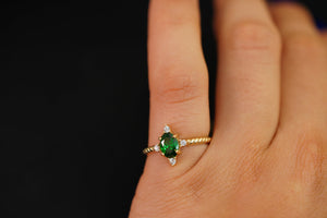 14k Green Stone Ring