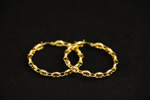 14k Small or Big Ball with Holes Hoops