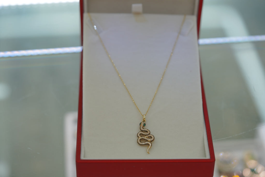 14k Women’s Necklace - Slytherin