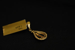 14k Drop Saint Pendant New