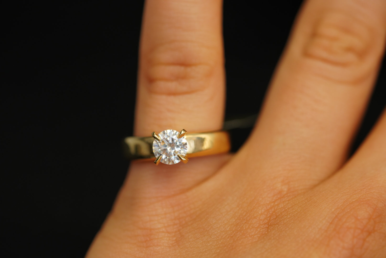 14k Moissanite Engagement Ring