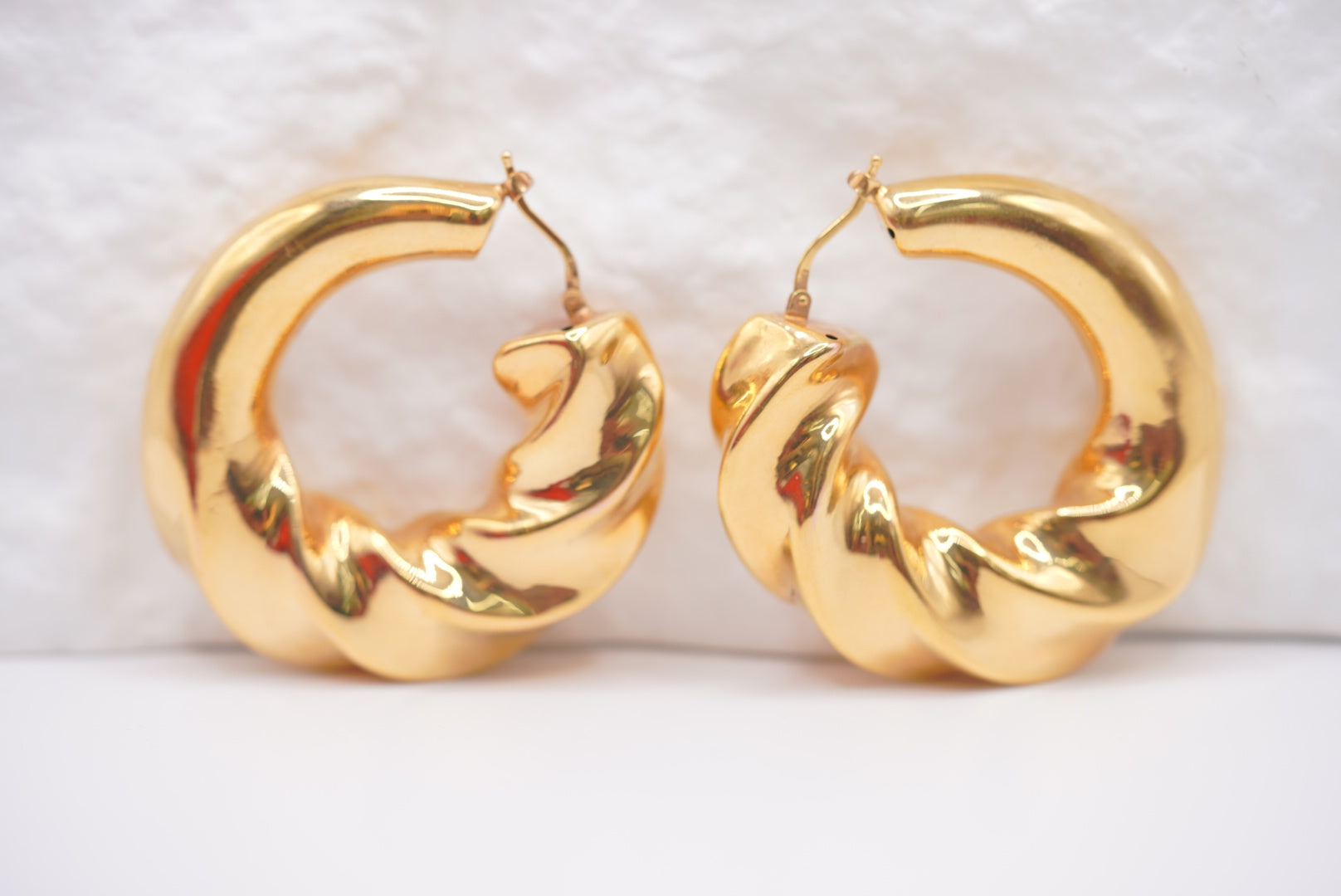14k Hoop Earrings - Clean Edge