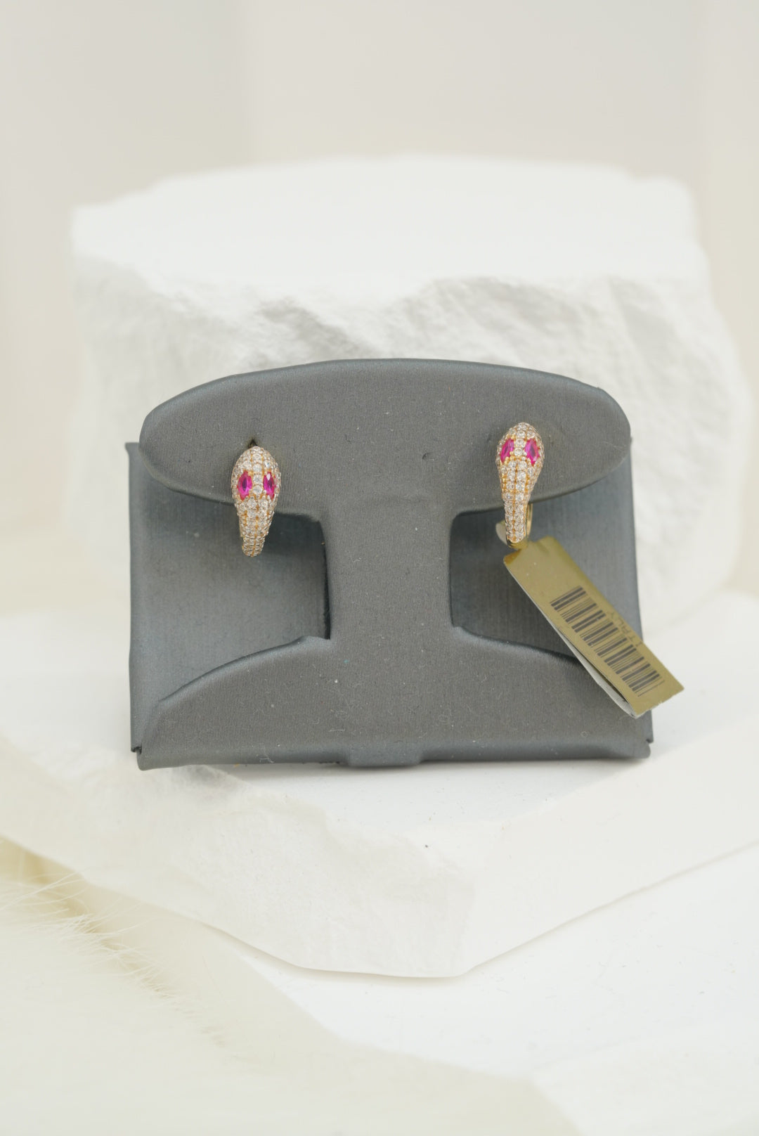 14k Hoops - Red Eye Snake