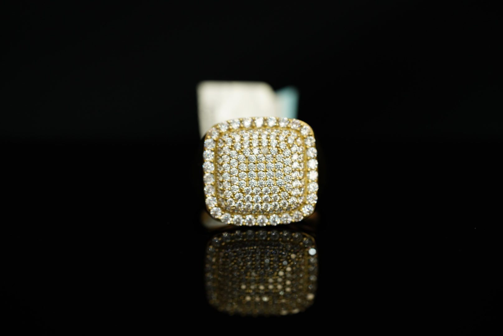 10k Squared Crystals Ring