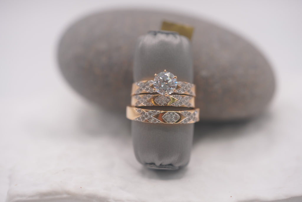 14k Matrimony Rings - Royal Glow