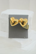 14k Earrings - Puffed Bold Hearts