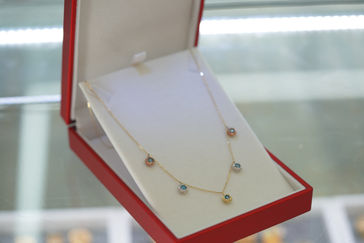 14k Women’s Necklace - Lucky Eyes