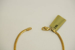 14k Cuban Link ID Baby Bracelet