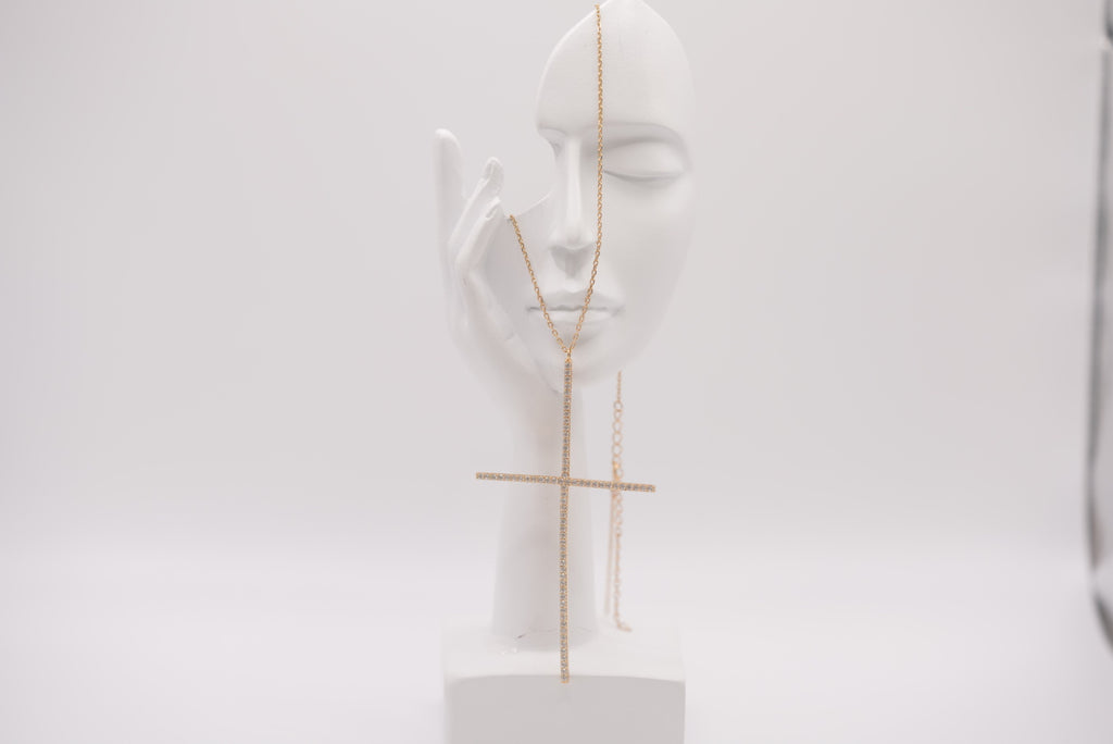 14k Necklace - Bold Cross