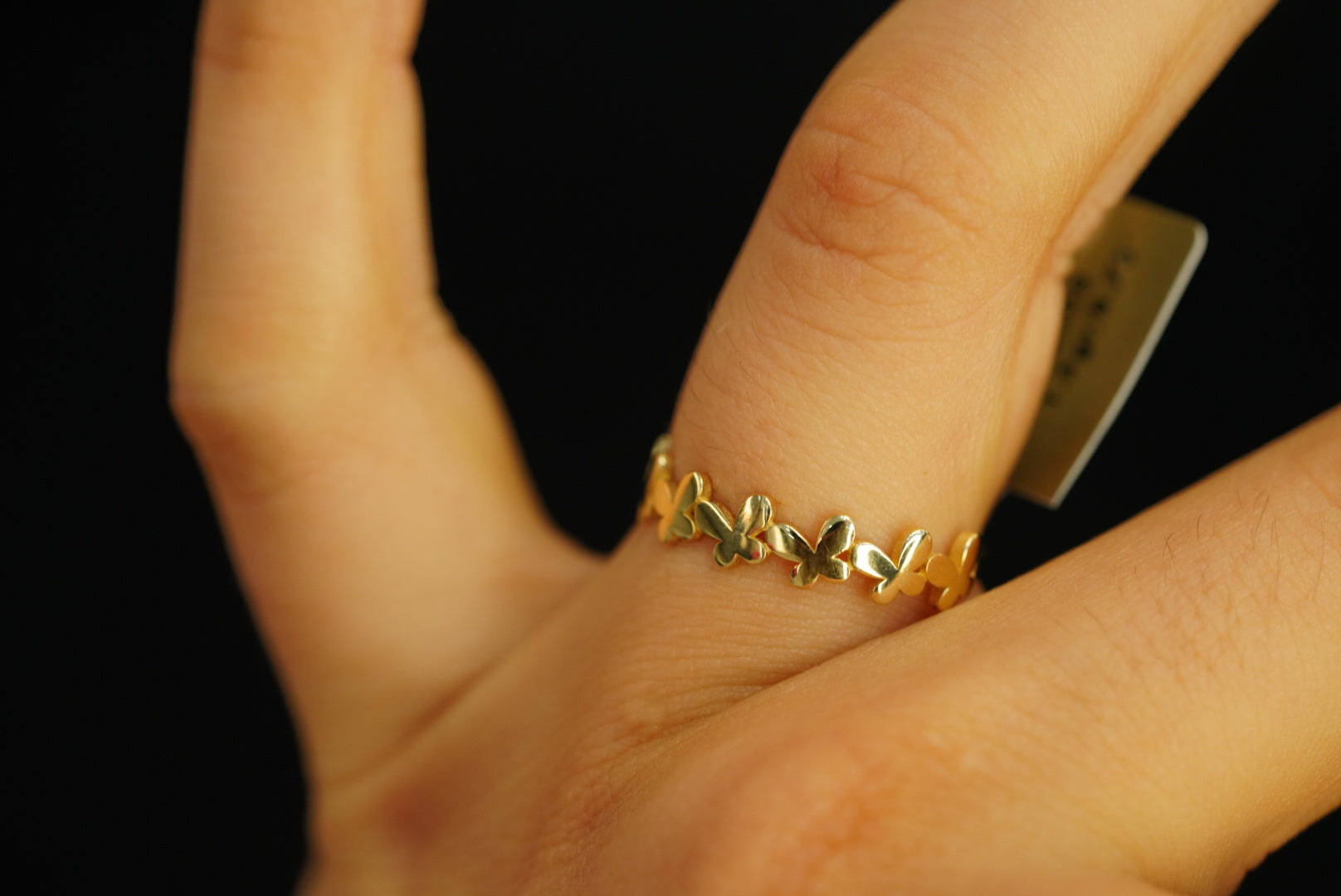 14k Tiny Butterflies Ring