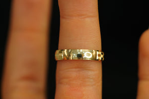 14k Rectangles Design Band Ring