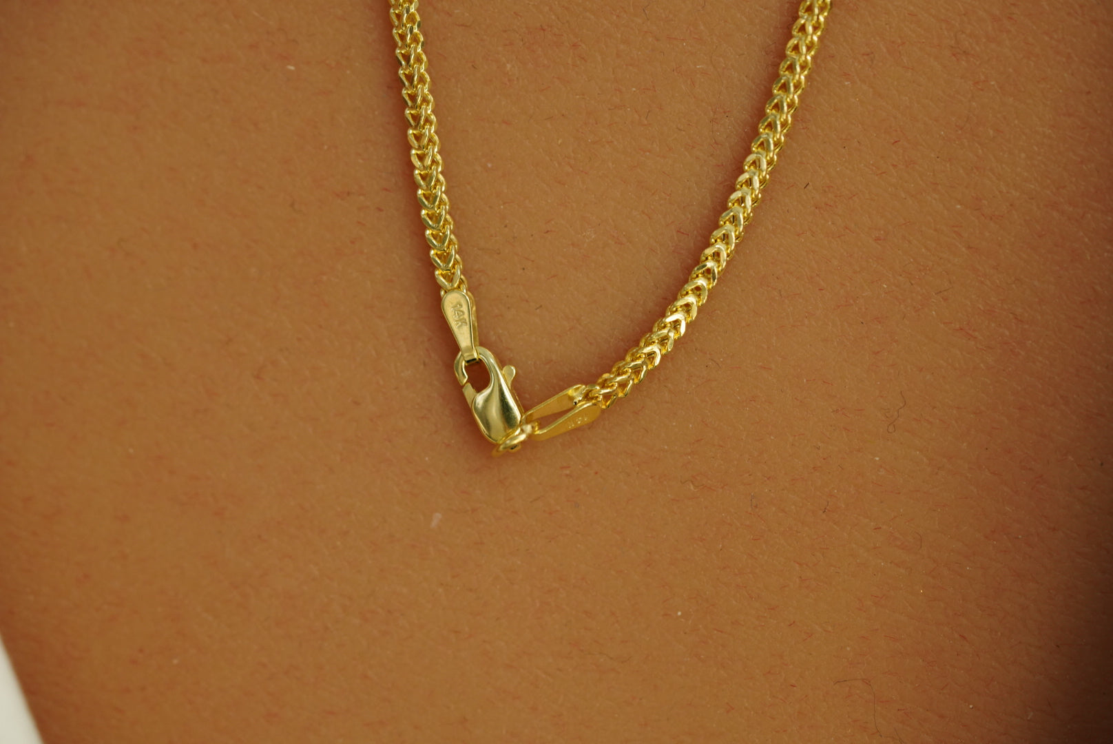 14k Franco Chain with Cross Pendant