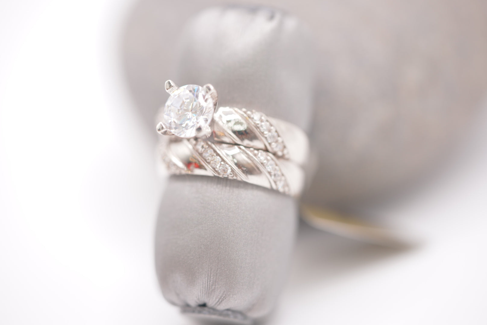 14k Engagement Rings - Duo White