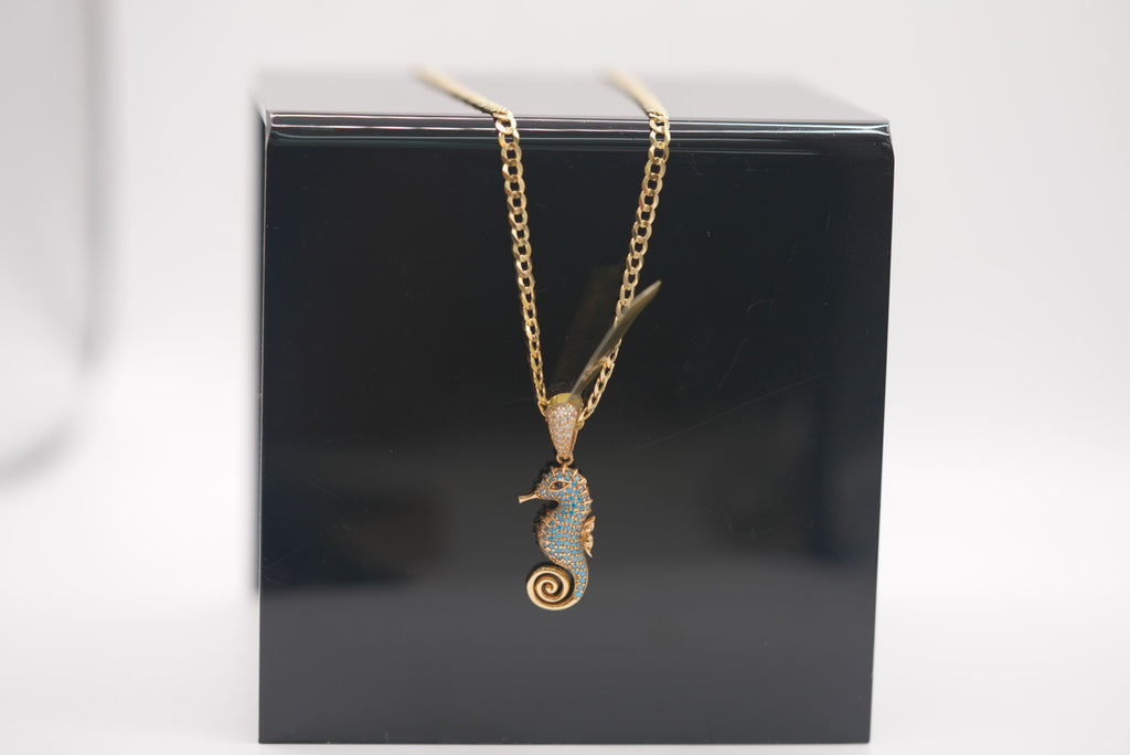 14k Pendant - Little Seahorse