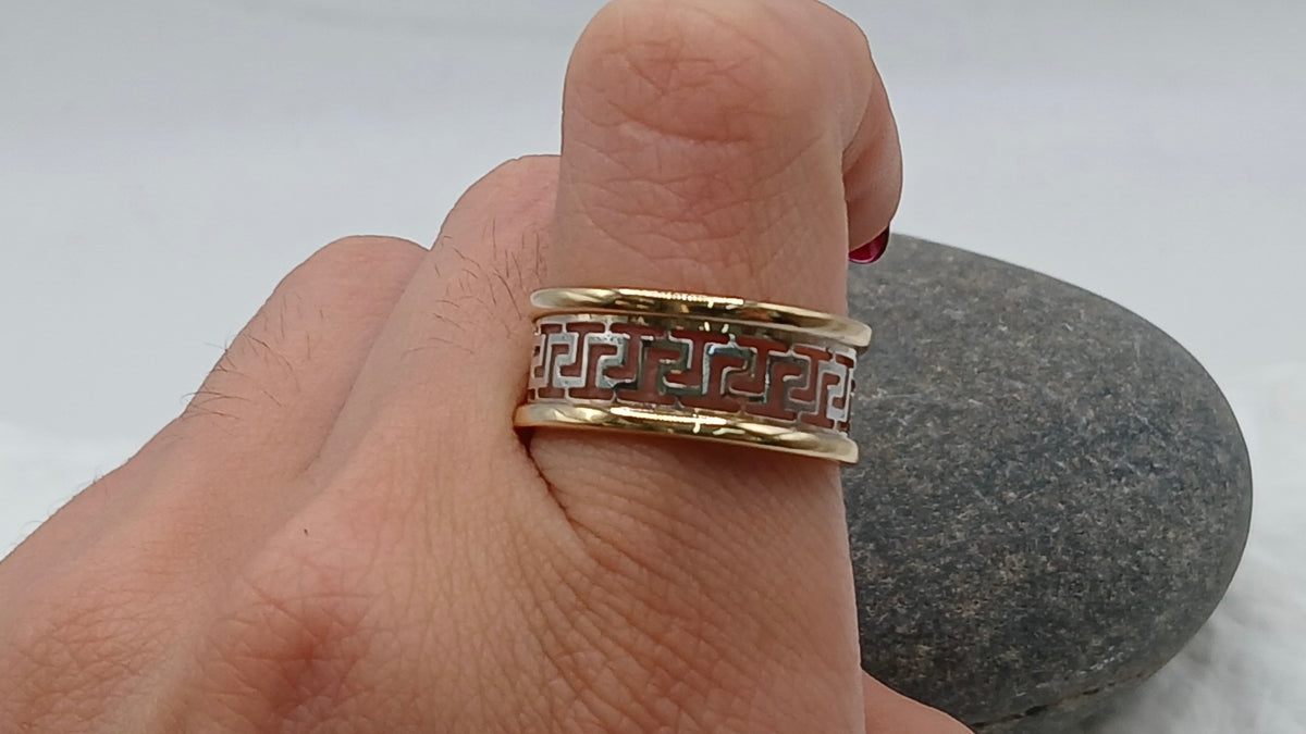 14k Alliance Ring - Abstract Design