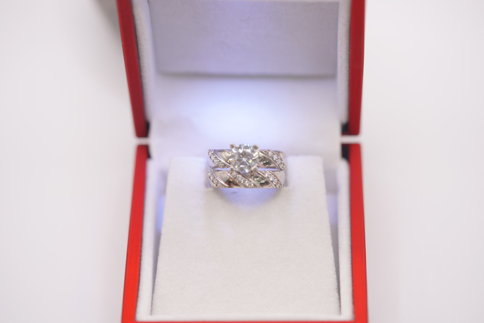 14k Engagement Rings - Duo White