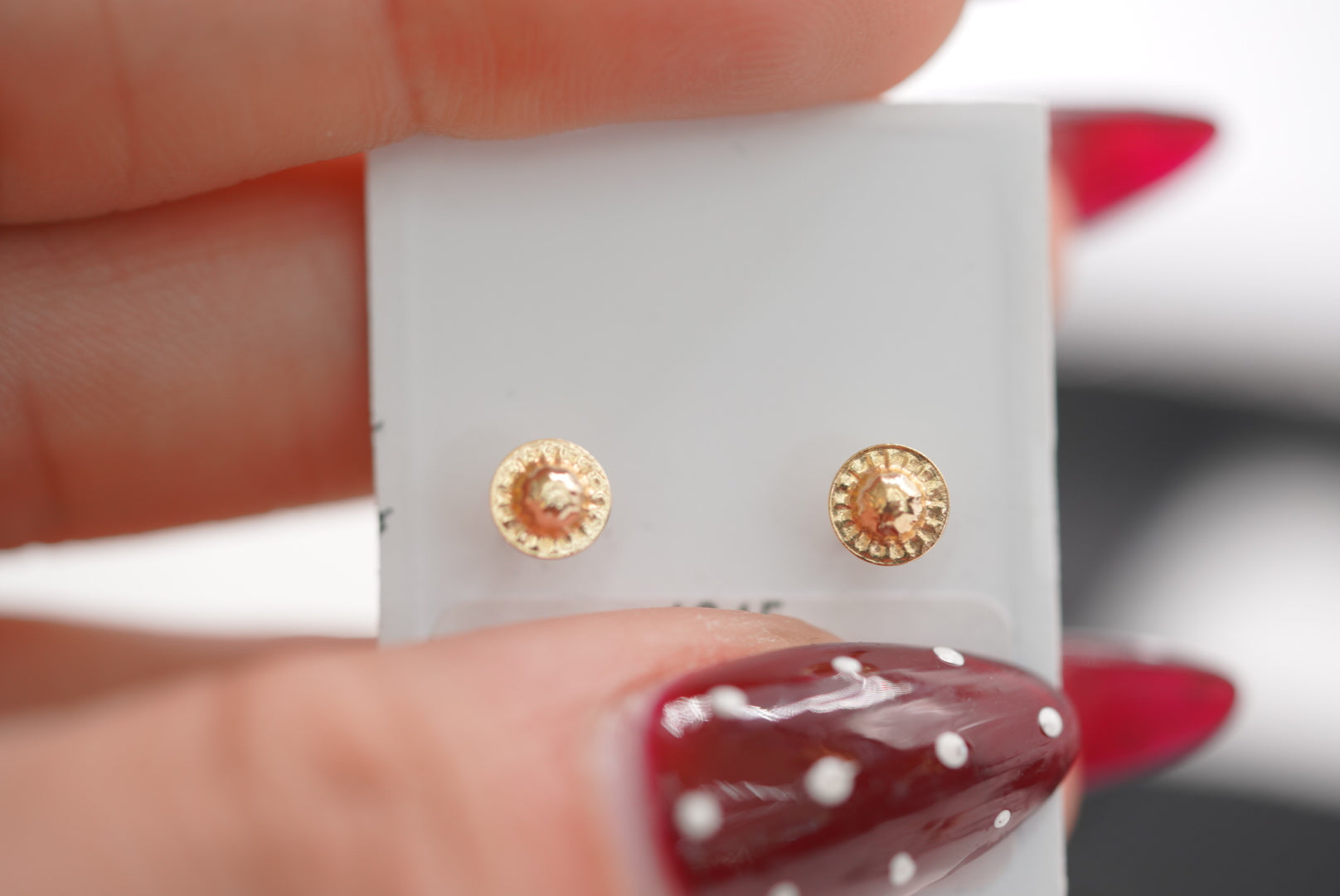 14k Earrings - Blue Spheres