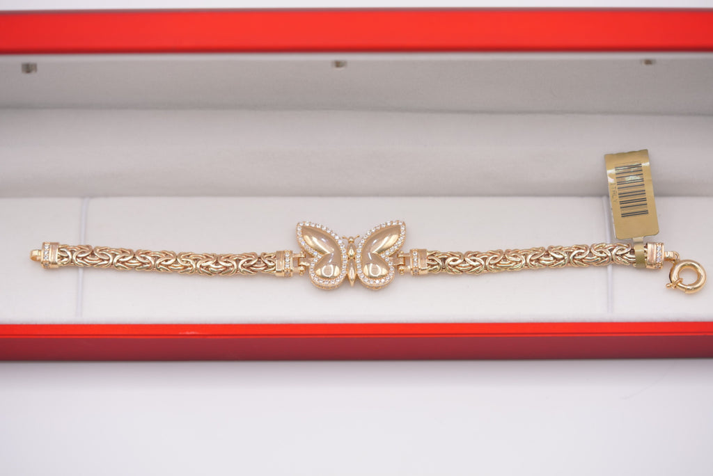 14k Byzantine Bracelet - Pure Butterfly