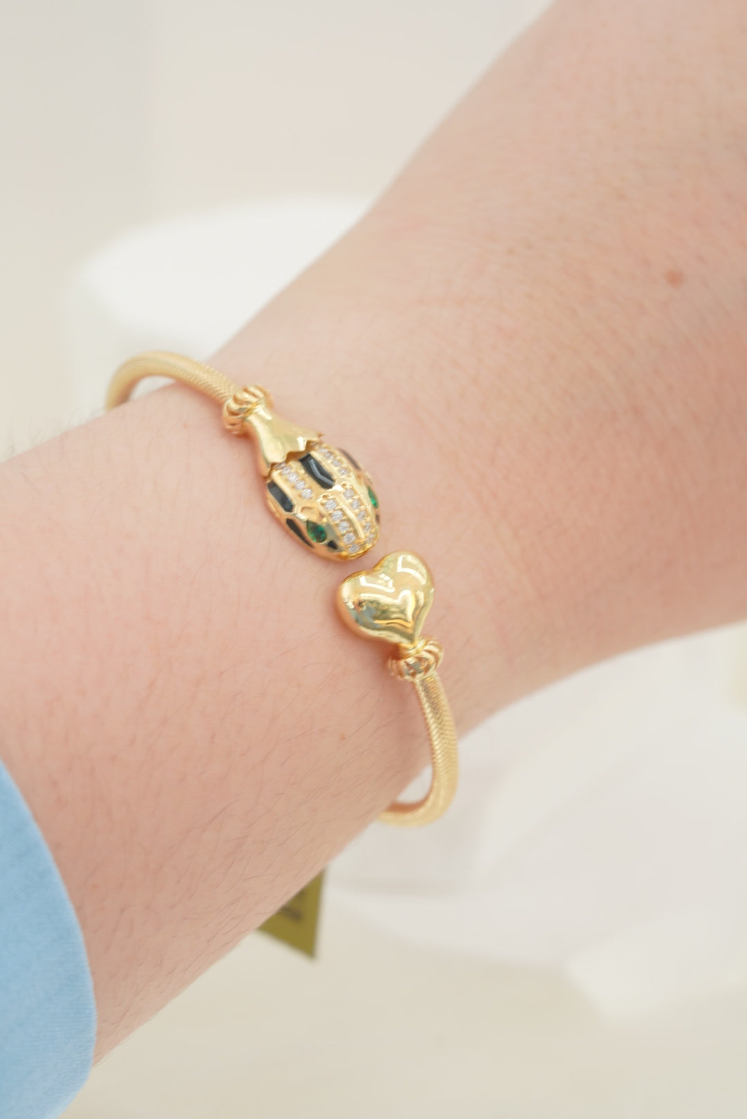 14k Bangle - Open Snake