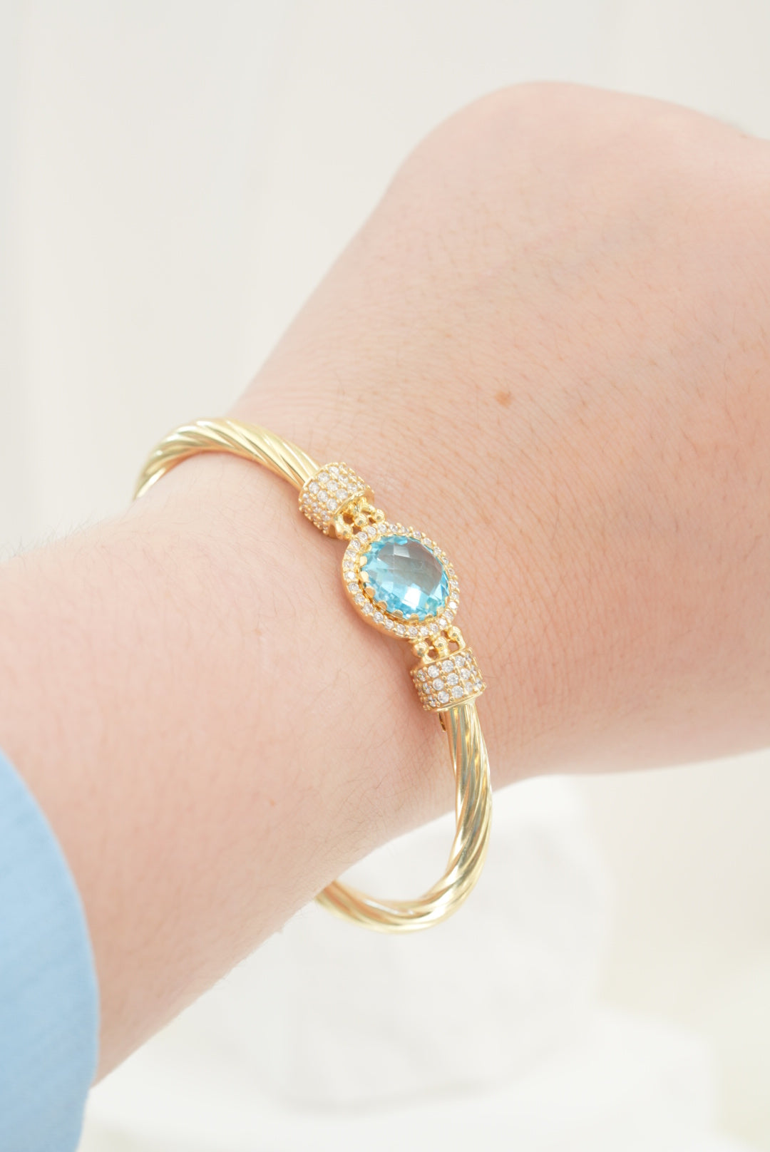 14k Bangle - Princess Blue