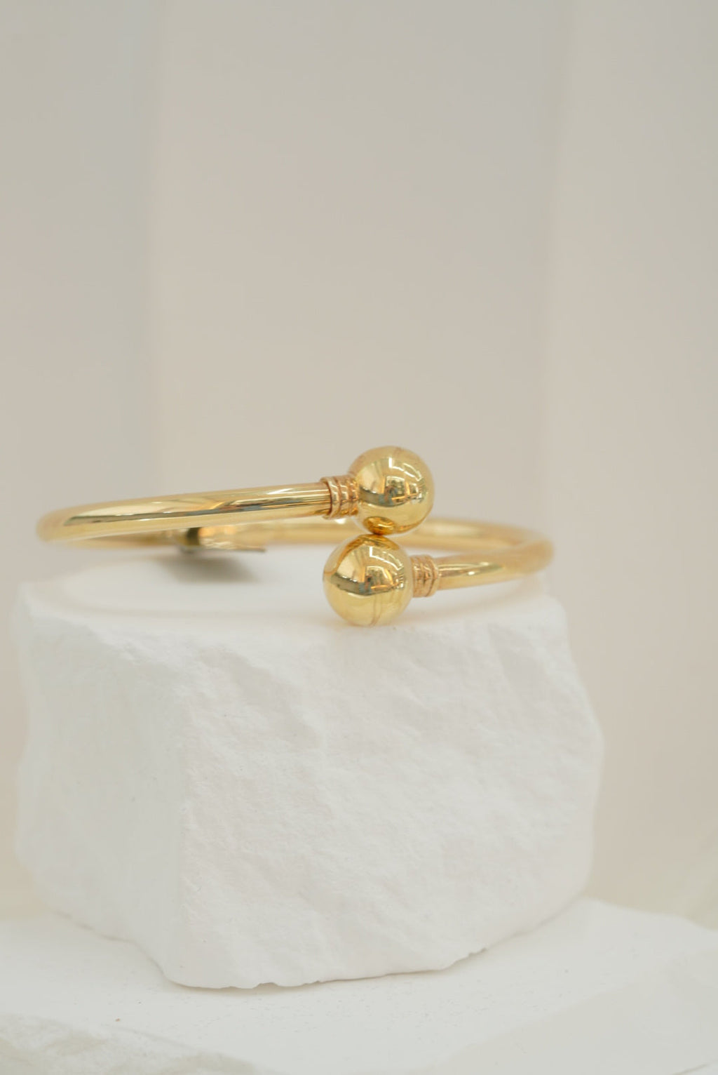 14k Bangle - Two Dots