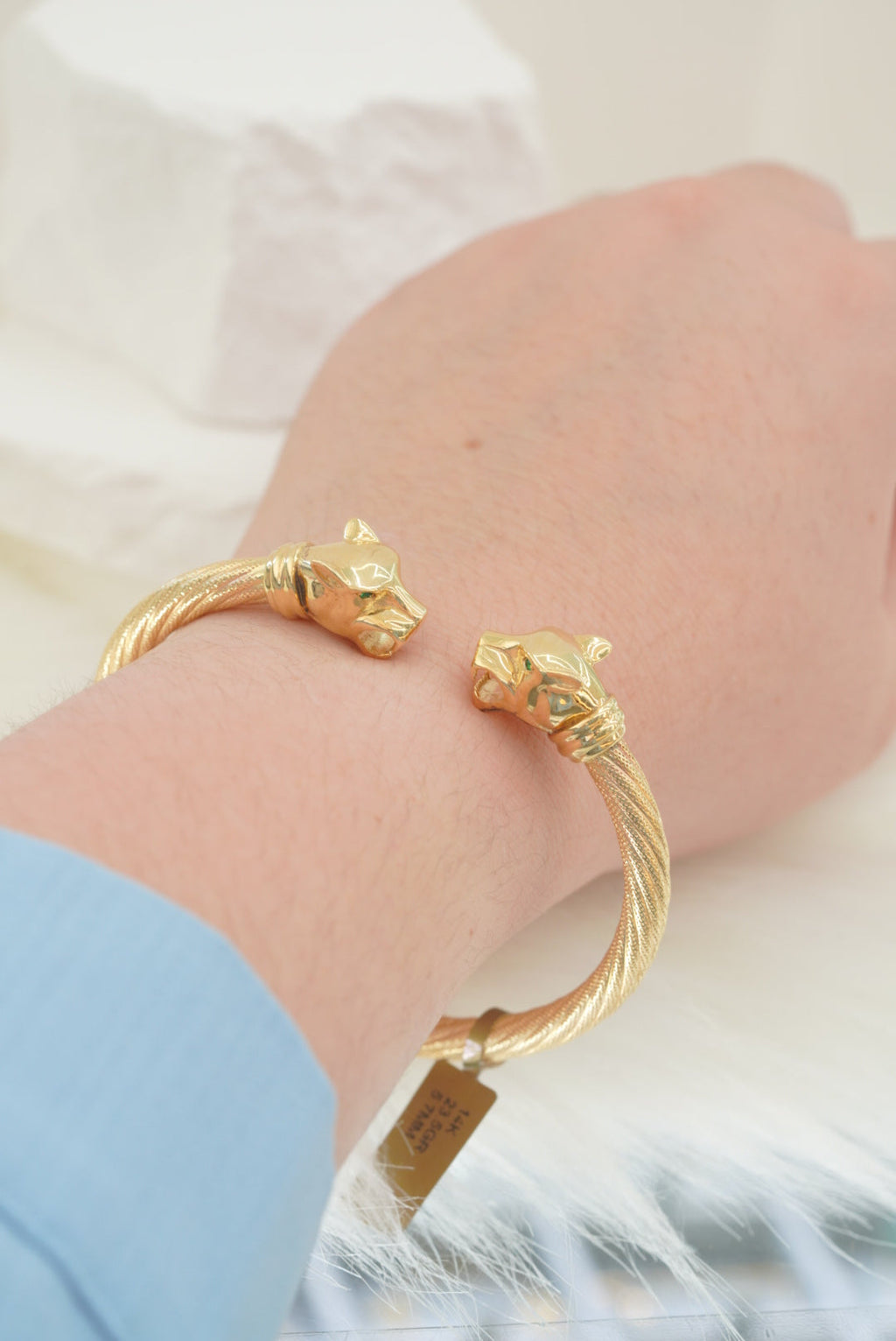 14k Bangle - Plain Panther