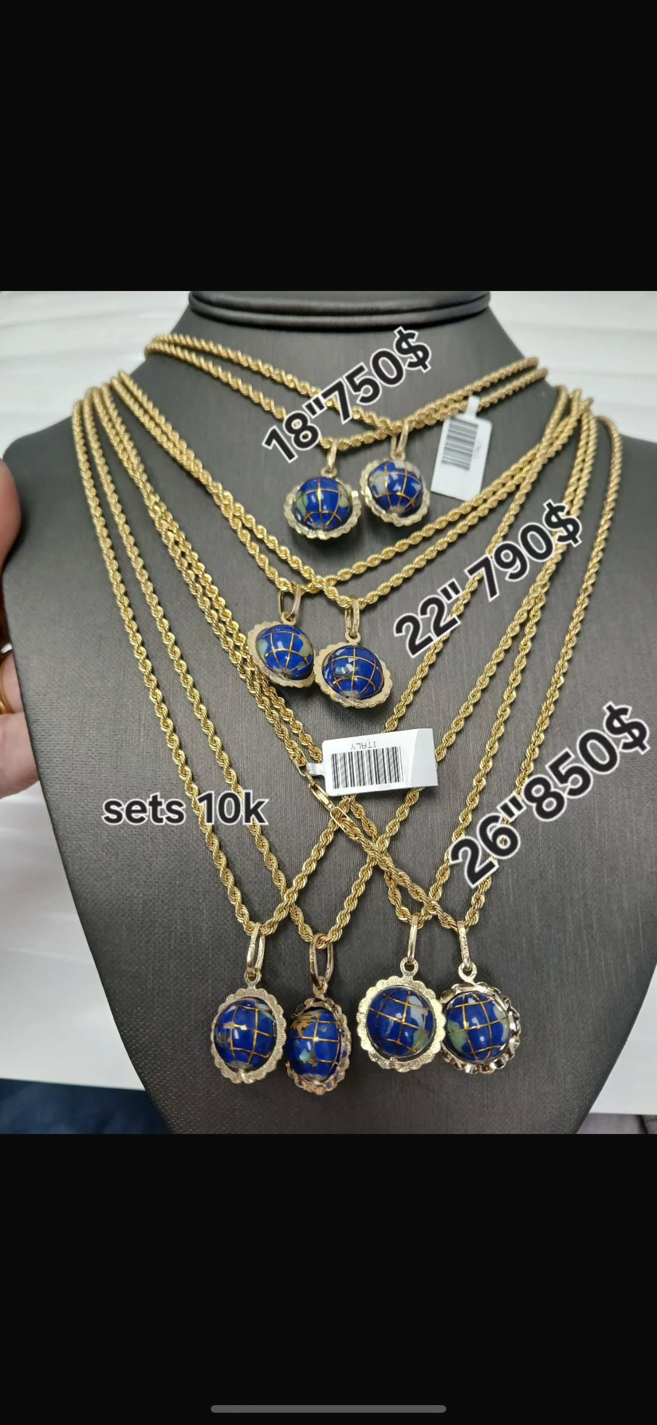 10k chain and pendant 850$