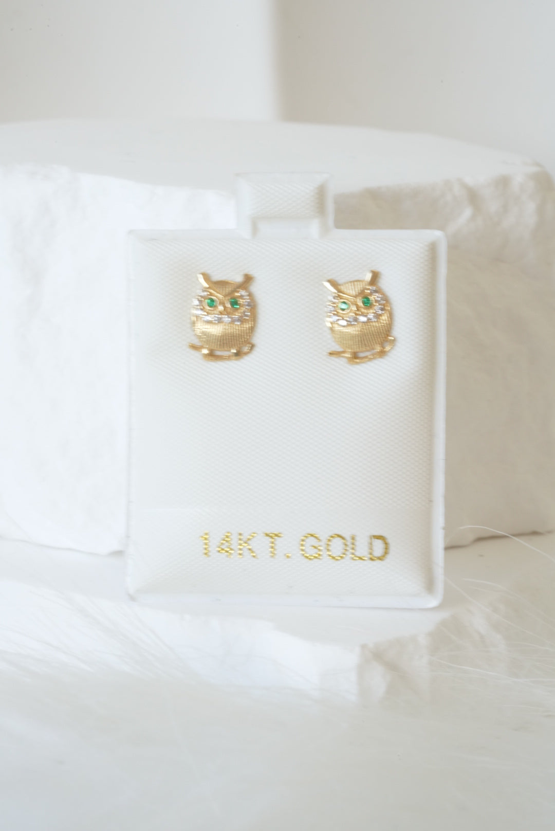 14k Earrings - Owl Vision