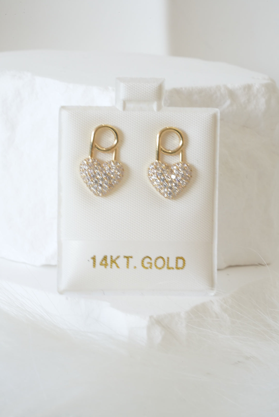 14k Earrings - Lock in Love