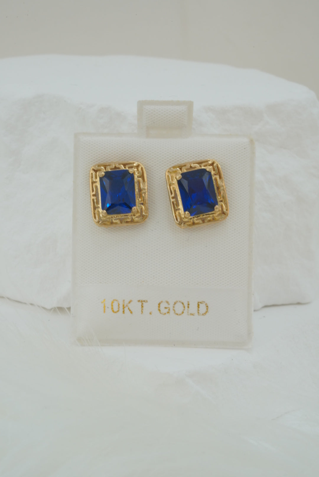 10k Earrings - Royal Blue
