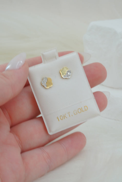 10k Earrings - Half & Half